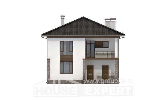 170-005-П Проект двухэтажного дома, недорогой домик из арболита, Белореченск