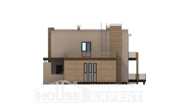220-003-Л Проект двухэтажного дома и гаражом, современный загородный дом из керамзитобетонных блоков, Горячий Ключ