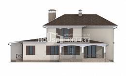 285-002-П Проект двухэтажного дома и гаражом, красивый дом из кирпича, Курганинск