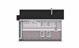 170-008-П Проект двухэтажного дома, недорогой загородный дом из пеноблока, Геленджик