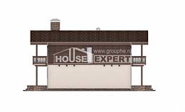 150-016-Л Проект двухэтажного дома мансардой, компактный домик из поризованных блоков, Геленджик | Проекты домов от House Expert