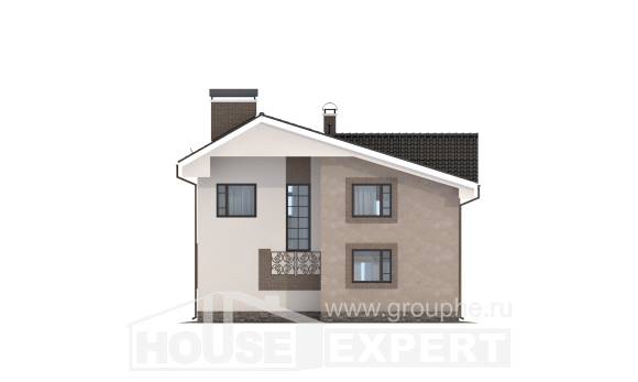 210-003-П Проект двухэтажного дома с мансардой, современный дом из бризолита, Темрюк | Проекты домов от House Expert
