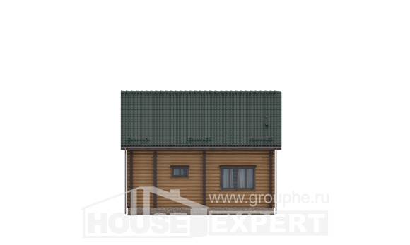 080-003-П Проект двухэтажного дома мансардой, красивый домик из бревен, Кореновск