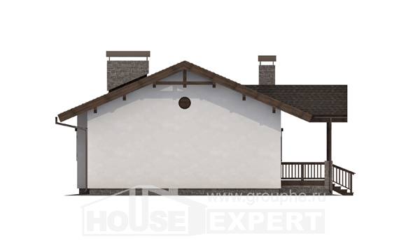 090-002-П Проект одноэтажного дома, компактный коттедж из кирпича, Краснодар | Проекты домов от House Expert