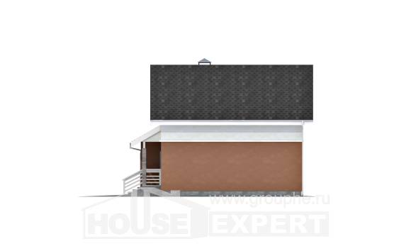 120-002-Л Проект двухэтажного дома мансардой, гараж, красивый дом из твинблока, Тихорецк