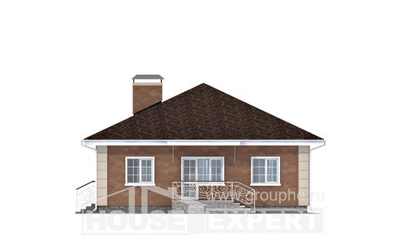 100-001-Л Проект одноэтажного дома, красивый коттедж из блока, Приморско-Ахтарск | Проекты домов от House Expert