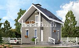 045-001-П Проект двухэтажного дома с мансардным этажом, современный загородный дом из арболита, Новороссийск