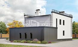 260-002-П Проект двухэтажного дома и гаражом, современный домик из газосиликатных блоков, Ейск | Проекты домов от House Expert