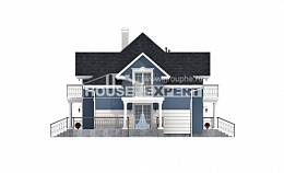 180-002-П Проект двухэтажного дома с мансардным этажом и гаражом, красивый загородный дом из кирпича, Геленджик