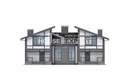 280-002-П Проект двухэтажного дома мансардный этаж, уютный домик из кирпича, Сочи | Проекты домов от House Expert