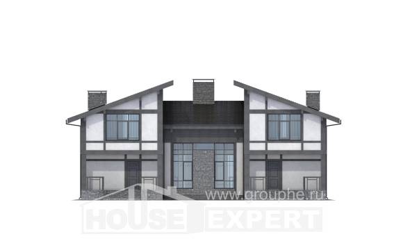 280-002-П Проект двухэтажного дома мансардный этаж, уютный домик из кирпича, Сочи | Проекты домов от House Expert