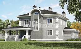 245-004-Л Проект двухэтажного дома и гаражом, простой дом из кирпича, Славянск-на-Кубани