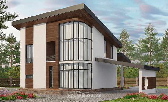 230-001-П Проект двухэтажного дома мансардный этаж, средний загородный дом из кирпича, Горячий Ключ