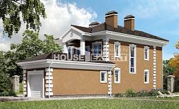 150-006-П Проект двухэтажного дома и гаражом, скромный загородный дом из блока Горячий Ключ | Проекты домов от House Expert