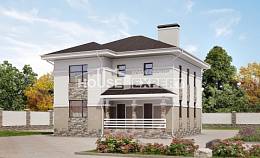 150-014-П Проект двухэтажного дома, компактный дом из керамзитобетонных блоков, Геленджик