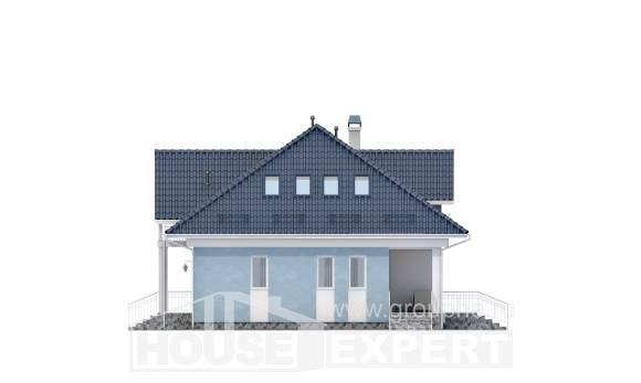 200-002-П Проект двухэтажного дома с мансардой, просторный коттедж из твинблока, Сочи