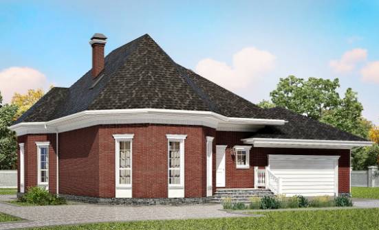 290-002-П Проект двухэтажного дома, гараж, красивый загородный дом из арболита, Лабинск
