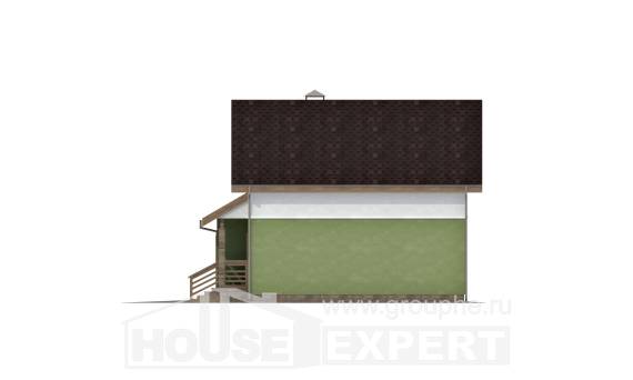 120-002-П Проект двухэтажного дома мансардный этаж, гараж, бюджетный домик из керамзитобетонных блоков, Тихорецк