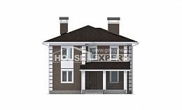 185-002-П Проект двухэтажного дома, уютный дом из керамзитобетонных блоков, Кореновск