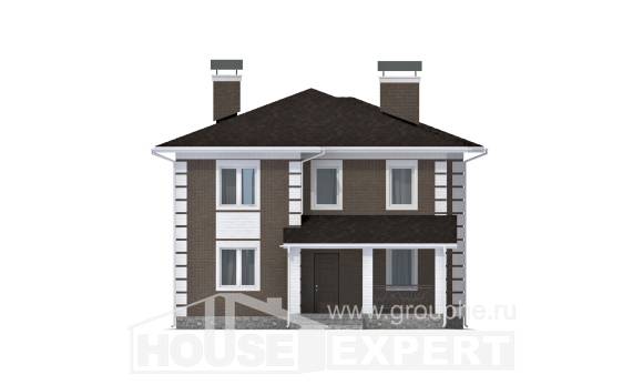 185-002-П Проект двухэтажного дома, уютный дом из керамзитобетонных блоков, Кореновск