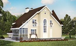 275-001-Л Проект двухэтажного дома с мансардой, гараж, большой дом из кирпича, Новороссийск | Проекты домов от House Expert