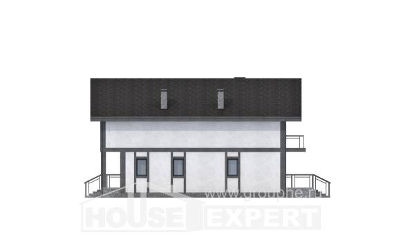 280-002-П Проект двухэтажного дома мансардой, классический коттедж из кирпича, Краснодар | Проекты домов от House Expert