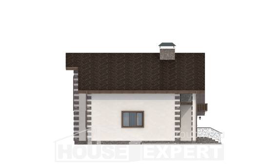 150-003-Л Проект двухэтажного дома с мансардой, гараж, простой загородный дом из бревен, Геленджик