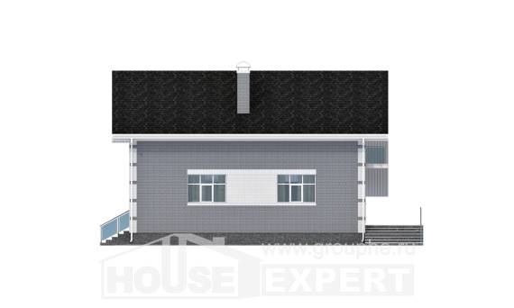 190-006-Л Проект двухэтажного дома мансардой, гараж, классический коттедж из газосиликатных блоков, Славянск-на-Кубани