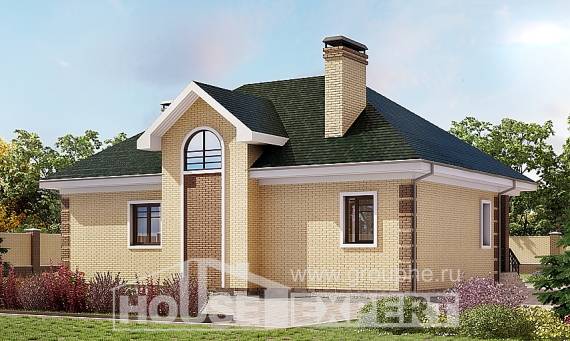 150-013-Л Проект двухэтажного дома с мансардным этажом, экономичный загородный дом из кирпича, Кропоткин