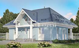 200-002-П Проект двухэтажного дома мансардой, классический домик из газосиликатных блоков, Темрюк