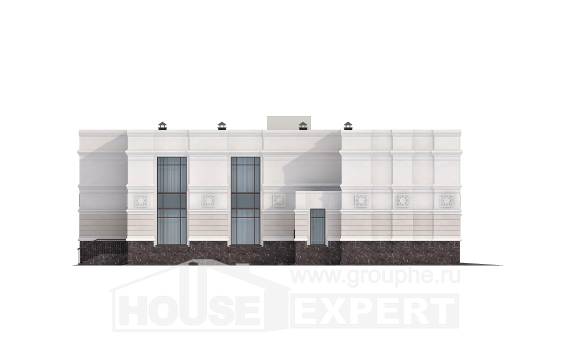 400-005-Л Проект двухэтажного дома и гаражом, современный домик из кирпича, Краснодар