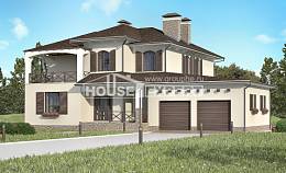 285-002-П Проект двухэтажного дома, гараж, большой домик из кирпича, Кропоткин
