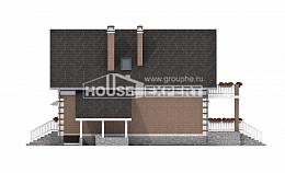 200-009-Л Проект трехэтажного дома с мансардным этажом, гараж, простой домик из твинблока, Армавир