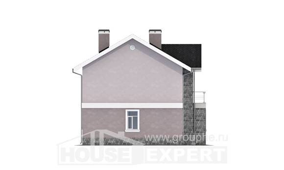 170-008-П Проект двухэтажного дома, классический коттедж из твинблока, Сочи