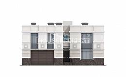400-005-Л Проект двухэтажного дома, гараж, красивый коттедж из кирпича, Лабинск