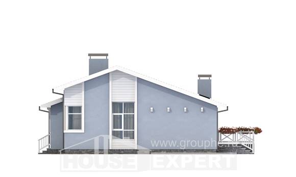 110-003-Л Проект одноэтажного дома, недорогой коттедж из бризолита, Кореновск