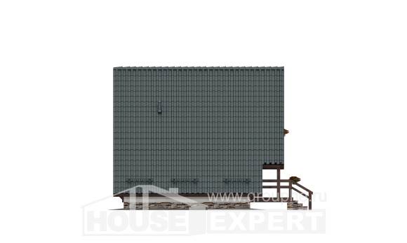 070-003-П Проект двухэтажного дома с мансардой, дешевый домик из бревен, Белореченск
