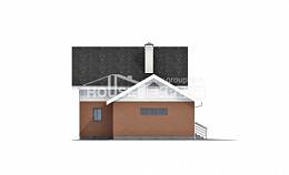 120-002-Л Проект двухэтажного дома с мансардой и гаражом, доступный коттедж из блока, Абинск