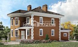 150-006-П Проект двухэтажного дома и гаражом, доступный домик из пеноблока Кропоткин | Проекты домов от House Expert
