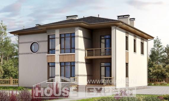 345-001-П Проект двухэтажного дома, огромный домик из бризолита, Апшеронск