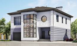 300-006-Л Проект двухэтажного дома, гараж, классический загородный дом из кирпича, Крымск