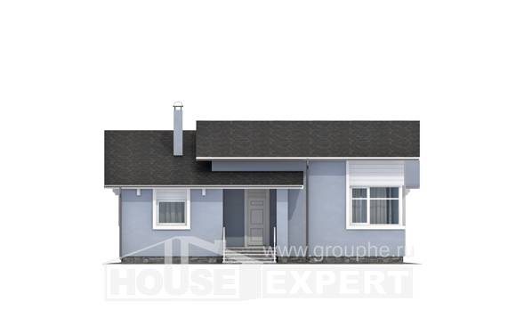 110-003-Л Проект одноэтажного дома, доступный дом из пеноблока, Краснодар