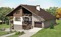 300-003-П Проект трехэтажного дома с мансардой и гаражом, просторный дом из кирпича, Геленджик