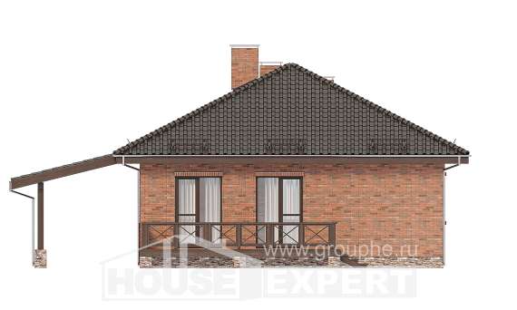070-006-Л Проект одноэтажного дома, скромный домик из бризолита, Армавир