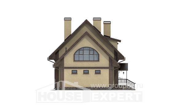 185-003-Л Проект двухэтажного дома с мансардным этажом, гараж, красивый домик из твинблока, Тимашёвск