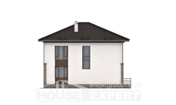 170-005-П Проект двухэтажного дома, недорогой домик из арболита, Кропоткин