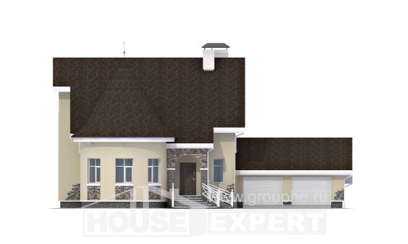 275-001-Л Проект двухэтажного дома с мансардой, гараж, огромный дом из кирпича, Лабинск | Проекты домов от House Expert