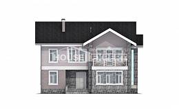 170-008-П Проект двухэтажного дома, простой загородный дом из бризолита, Кореновск