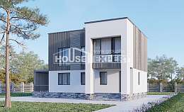 150-017-П Проект двухэтажного дома, бюджетный загородный дом из арболита, Темрюк