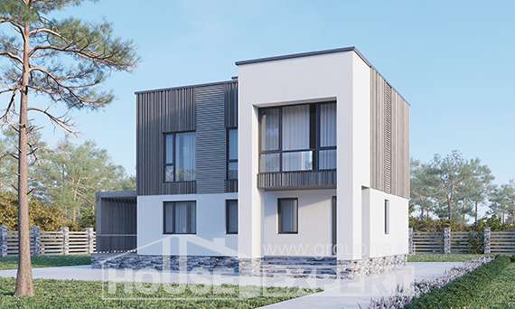 150-017-П Проект двухэтажного дома, доступный дом из газосиликатных блоков Анапа | Проекты домов от House Expert